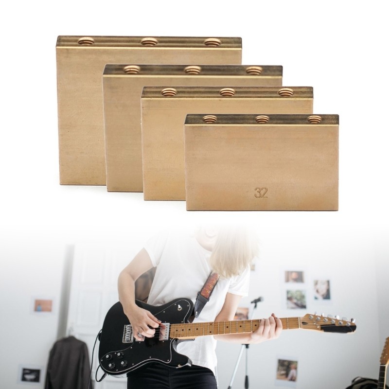 PCF * 17 มม.กีตาร์ไฟฟ้าทองเหลืองมาตรฐาน Tremolo Block ทองเหลืองเต็ม 44 5 มม.กีตาร์ไฟฟ้า Tremolo Bloc