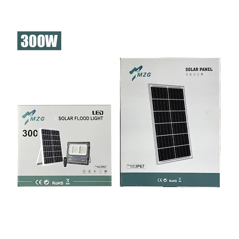 ไฟโซล่า พร้อมแผงโซล่าเซล ไฟสปอร์ตไลท์  MZG LED Solar Flood Light ต้งเวลาได้ ไฟส่องป้าย ไฟหน้าบ้าน แส