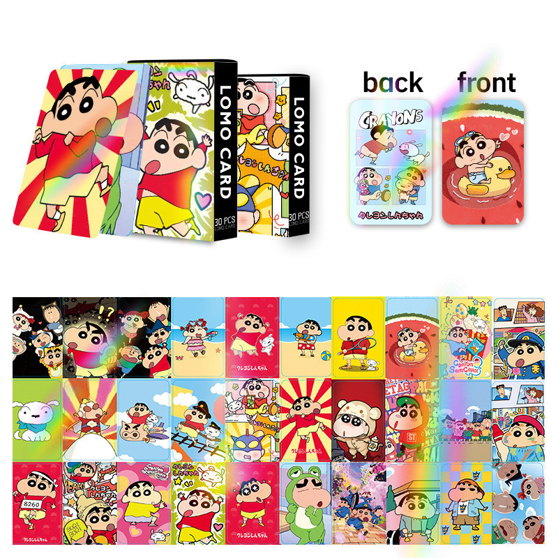 Crayon Shin-chan Laser Flash Lomo Card Photocard 30 ชิ้น/กล่อง ราคา ถูกที่สุด ดีลบีเคเค แกลเลอรีภาพที่ 2