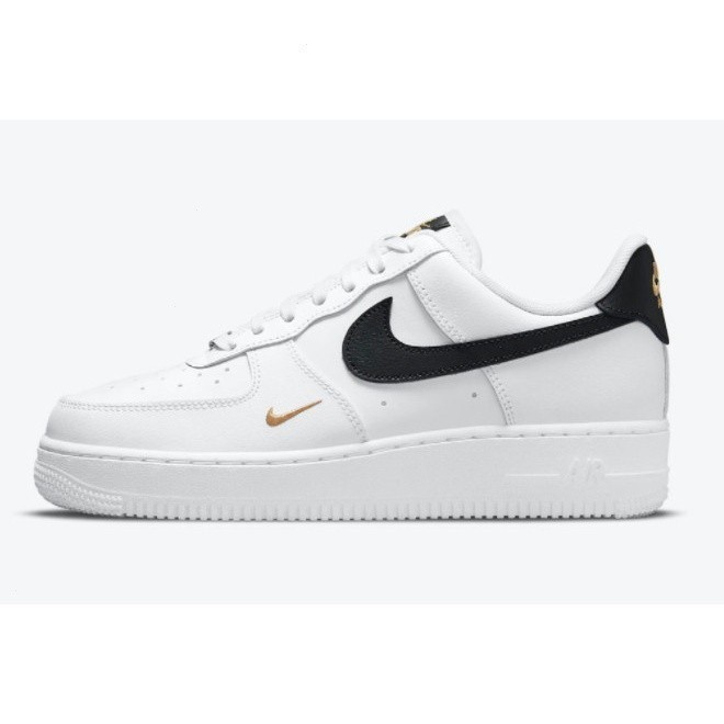 2021 NK AIR FORCE 1 07 Essential สีขาว/สีดำ-ทองกีฬารองเท้าผ้าใบ zc0270-102