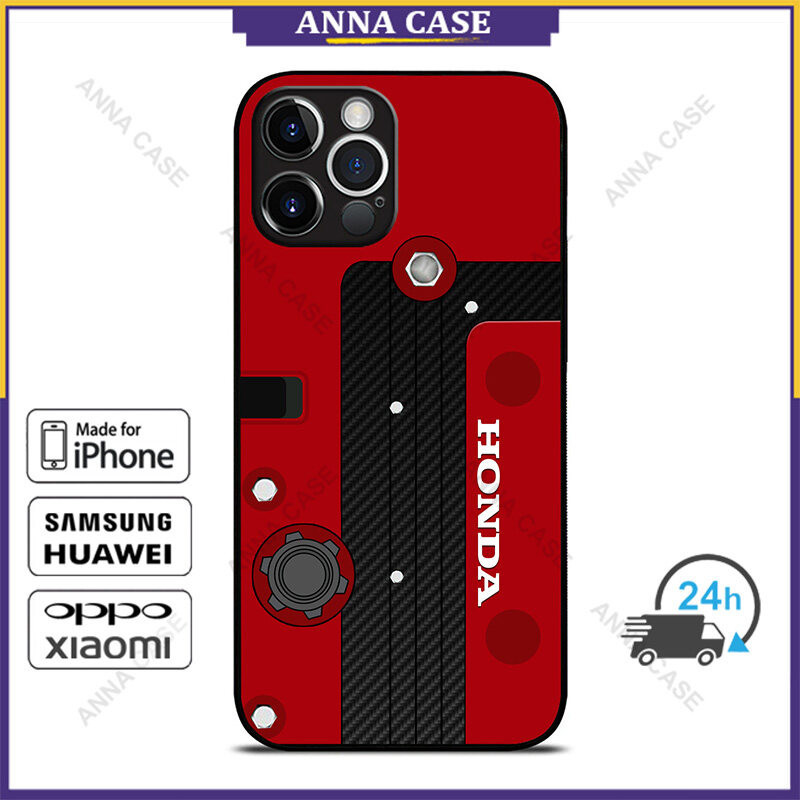 Jdm Honda K20 เครื่องยนต์ K20A สีแดงคอลเลกชันเคสโทรศัพท์สําหรับ iPhone 16 Pro Max / iPhone 15 Pro Max / iPhone 14 Pro Max / Samsung Galaxy Note20 / S24 Ultra ป้องกันกรณี 15