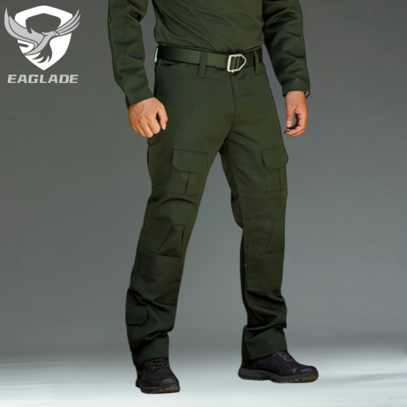 Eaglade กางเกงคาร์โก้ยุทธวิธีสําหรับผู้ชายสีเขียวกันน้ํา A01