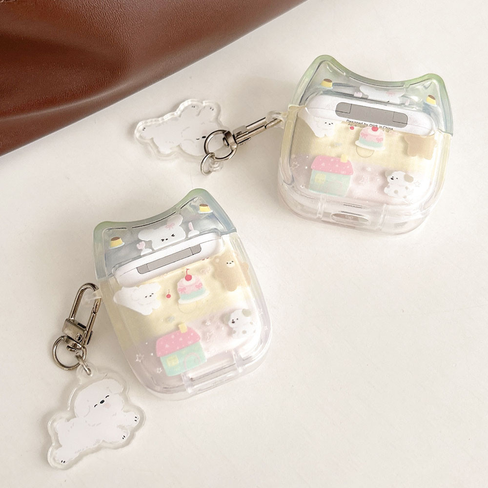 สําหรับ Airpods 4 Pro 2 กรณีการ์ตูนเค้กสุนัข Soft TPU รูปที่ 5