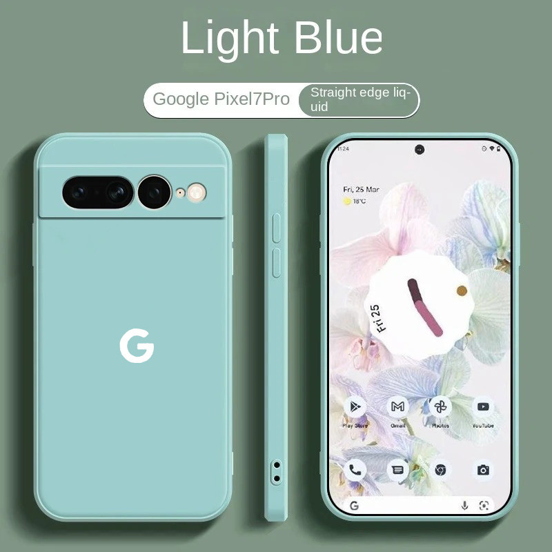 เคสสําหรับ Google Pixel 8 Pro เคส TPU ซิลิโคนเหลวดั้งเดิมสําหรับ Google Pixel 6 6A 7 8 7A 8A Pro / P