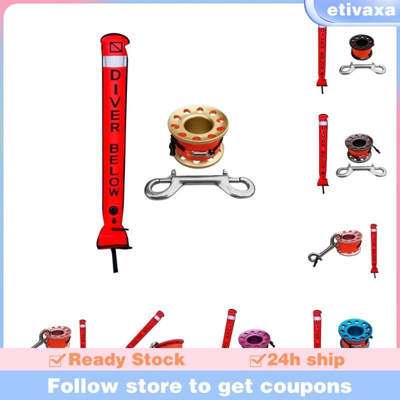 [Etivaxa] Diving SMB Marker Buoy Dive Reel - กะทัดรัด พกพา และ