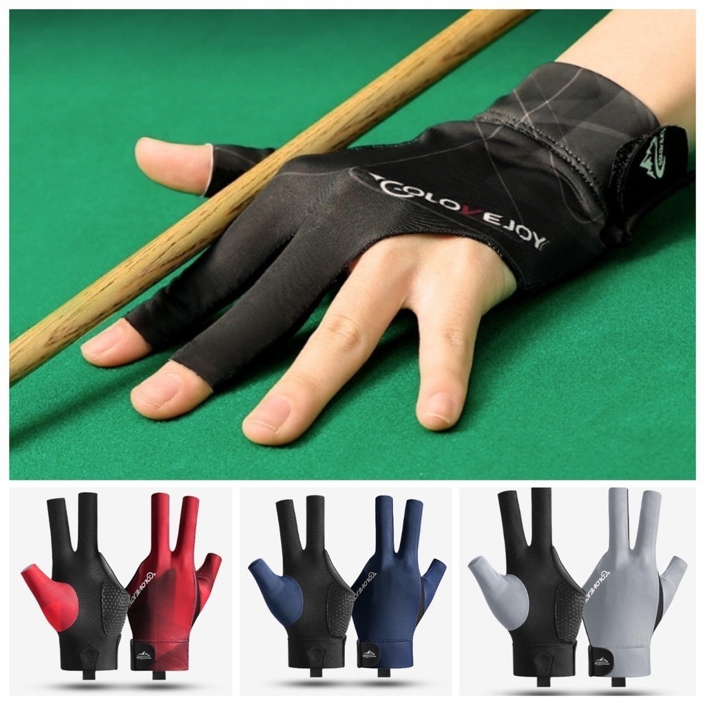 😋 ถุงมือ สนุ๊กเกอร์ บิลเลียด ถุงมือแทงสนุ๊ก แทงพลู กันลื่น ถุงมือกีฬา ระบายอากาศได้ดี เกรดพรีเมี่ยม 😋