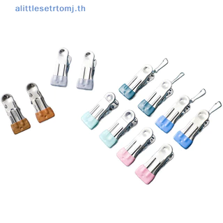 Alittlese 10 ชิ้นสแตนเลสเสื้อผ้า Peg ในครัวเรือนอเนกประสงค์คลิปปิดผนึก Windproof Non Slip Trace Fixed Clamp Airing ที่หนีบผ้า TH