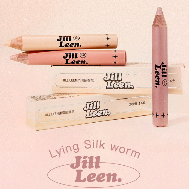 JILL LEEN ปากกา Silkworm ปากกาอายแชโดว์เนื้อเนียนที่ใช้งานได้สองวัตถุประสงค์เพื่อเพิ่มมิติสามมิติ