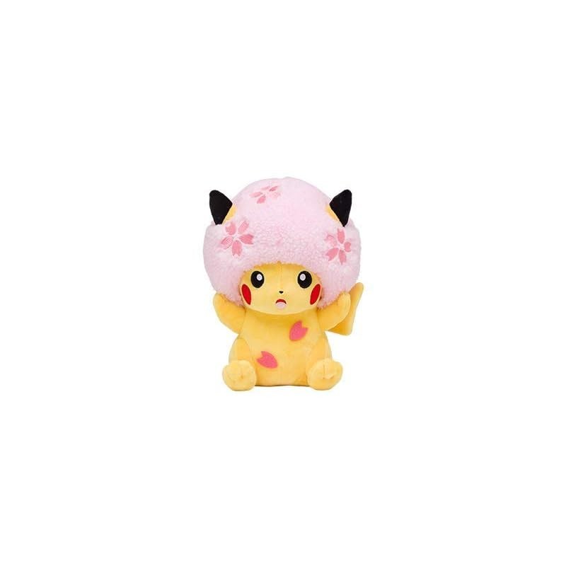 Sakura Afro Pikachu Pokemon Center Tokyo DX ครบรอบ 1 ปีจํากัดตุ๊กตา Pokemon Sakura ส่งตรงจากญี่ปุ่น
