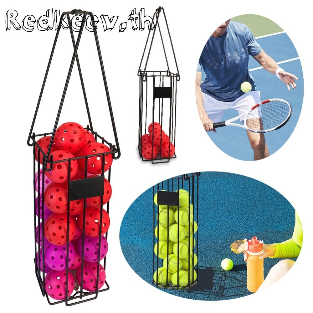 ตะกร้ากระโดดลูกเทนนิสพร้อมที่จับ Pickleball Collector สําหรับการจัดเก็บการหยิบ
