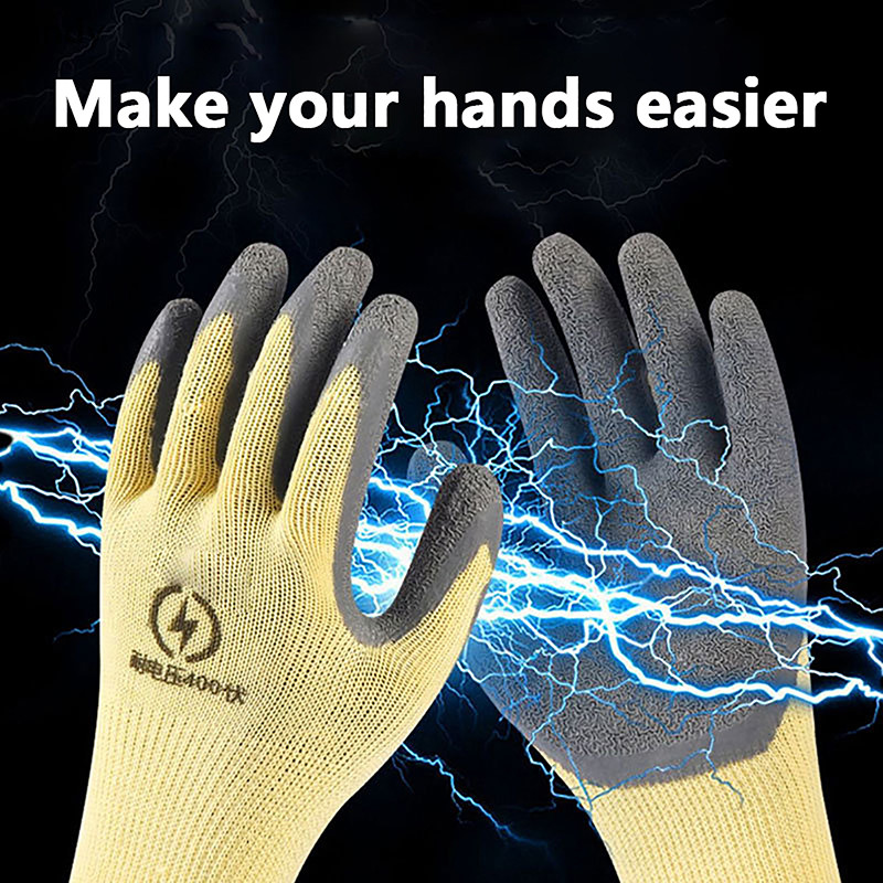 Ndy 1 คู่ 400v Insulag ถุงมือ Anti-electricity ความปลอดภัยถุงมือป้องกันยางช่างไฟฟ้าถุงมือทํางานเครื่องมือป้องกัน N