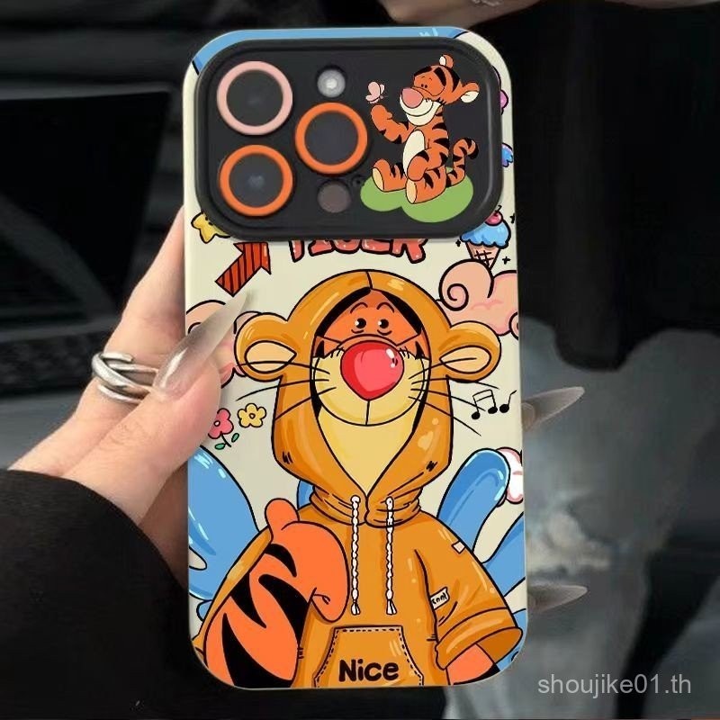 การ์ตูนทิกเกอร์หน้าต่าง iPhone 14เคสมือถือสำหรับ iphone13pro/xsmax หุ้มทั้งเครื่อง12ซอฟท์7plus yr4w