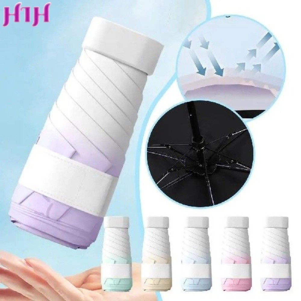 ร่ม ร่มอัตโนมัติ กันแดด UV กันแดด พกพาขนาดเล็ก สีไล่ระดับ