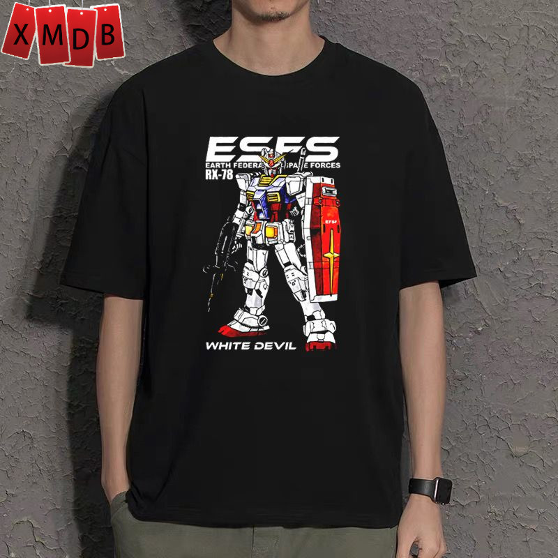 【พร้อมส่ง】เสื้อ เสื้อยืดผู้ชาย Yuanzu Freedom Gundam 40th Anniversary  t-shirt คอกลม ผ้า cotton 100%