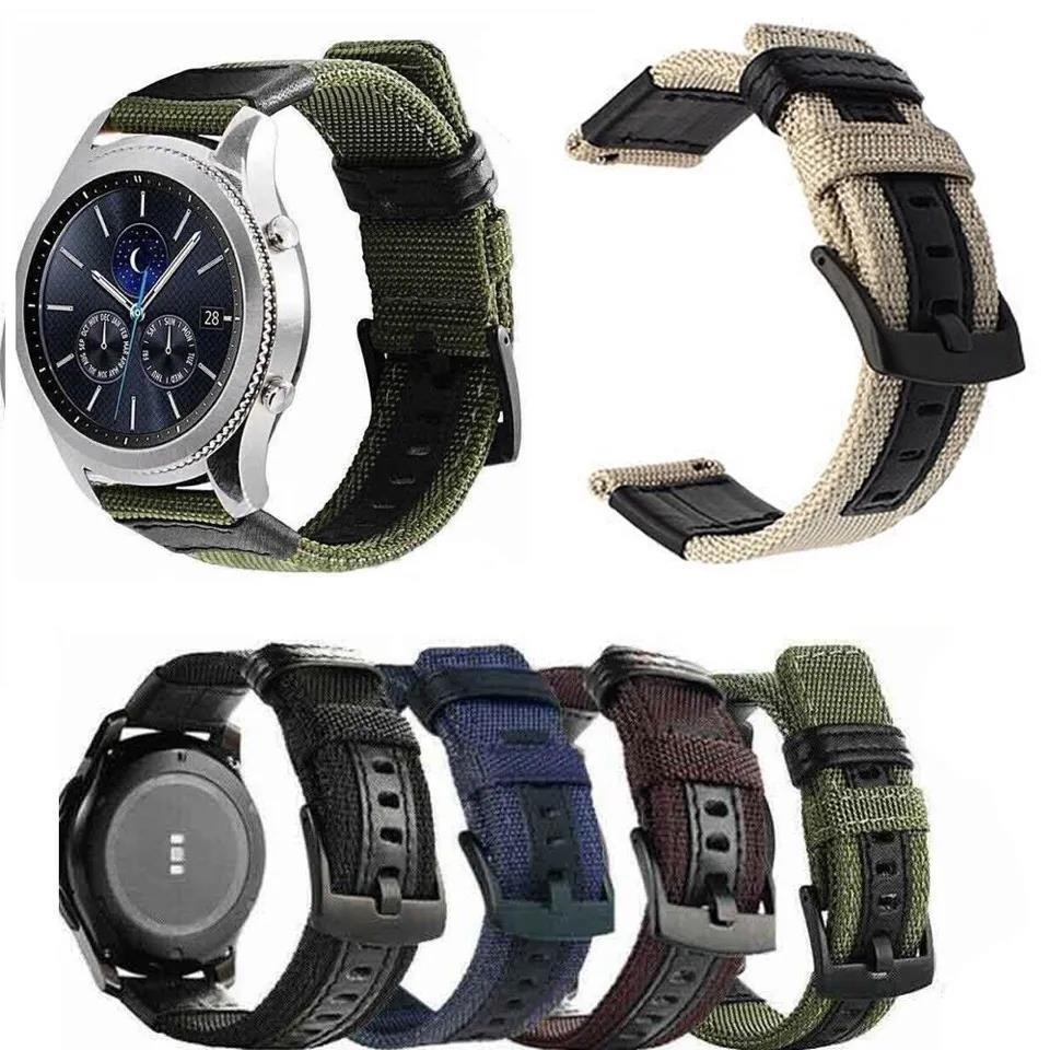 สายผ้าใบไนลอน Huawei watch GT/GT2 pro Strap Universal Xiaomi Samsung 20mm/22mm watch Matching