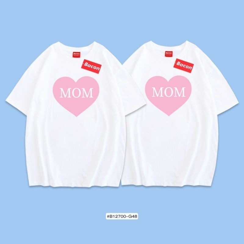 ใหม่ B12700-G48 เสื้อยืด 🩷 MOM #โอเวอร์ไซส์ #เสื้อวันแม่