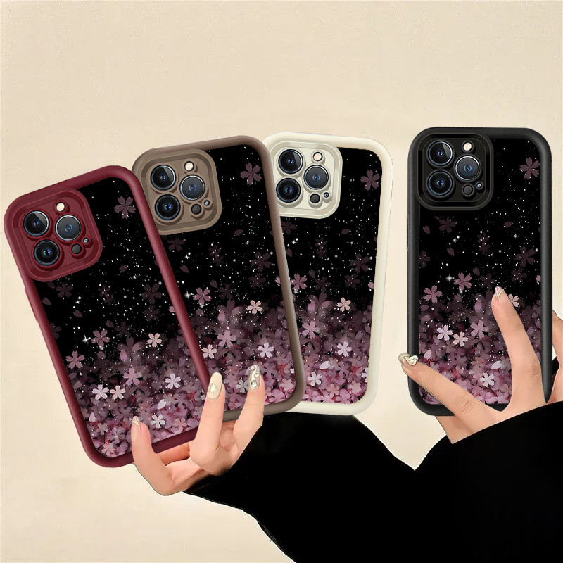 สําหรับiphone 15 14 13 12 11 Pro MAX 15 Plus XS MAX XR 7 Plus 8 Plus 6S Plus INSดอกไม้เคสโทรศัพท์กันกระแทกTPUฝาครอบโทรศัพท์