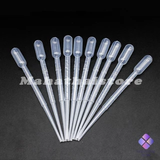 Mahathai หลอดหยดสี พลาสติก แบบใช้แล้วทิ้ง 100 ชิ้น 1ml 2ml 3ml 5ml การใช้งานอเนกประสงค์ plastic dropper