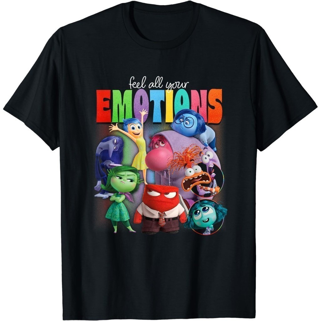 ใหม่ Pixar Inside Out 2 เสื ้ อยืดคอ O-neck กราฟิก 100 % สําหรับผู ้ ชาย s-5xl a1