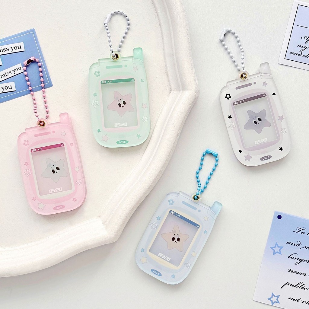 Ins Stars โทรศัพท์มือถือ 1 นิ้ว ID Photo Magnetic Card Holder Idol อะคริลิค Hard Card Holder