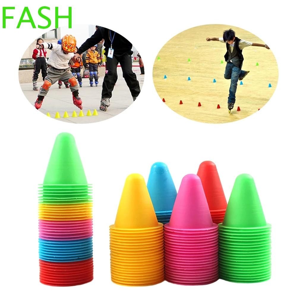 Fash กรวยสเก็ตสีสันสดใส 20 ชิ้น/ล็อตสเก็ตการฝึกอบรม Roller Skating Windproof Sarking Cones