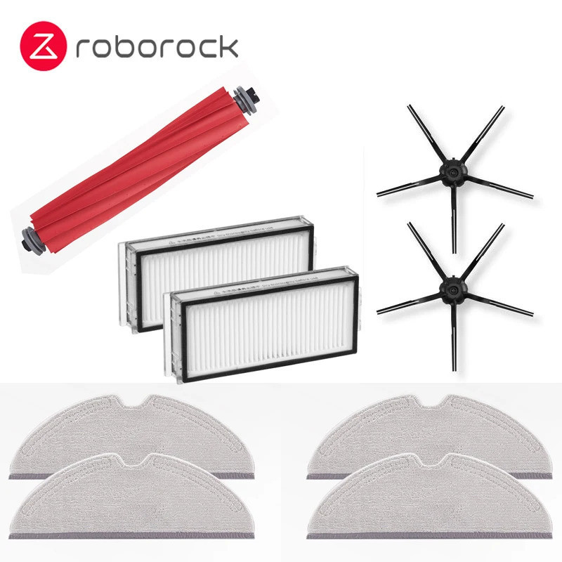 For Roborock Q7/Q7 Max/Q7 Max+ Washable Filter Main Brush Mop Side Brush Dust Bag Robot Vacuum Cleaner Parts Accessories