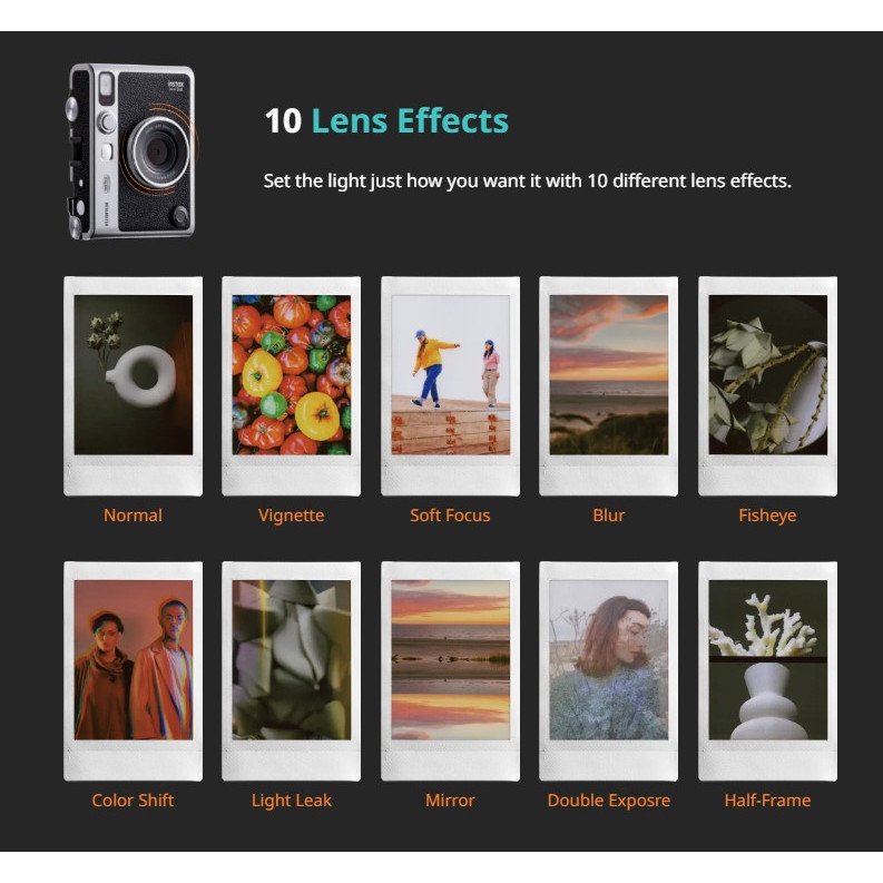 FUJI INSTAX MINI EVO ประกันศูนย์ พื้นที่จัดเก็บ : ประมาณ 45 รูปภายในตัวเครื่อง