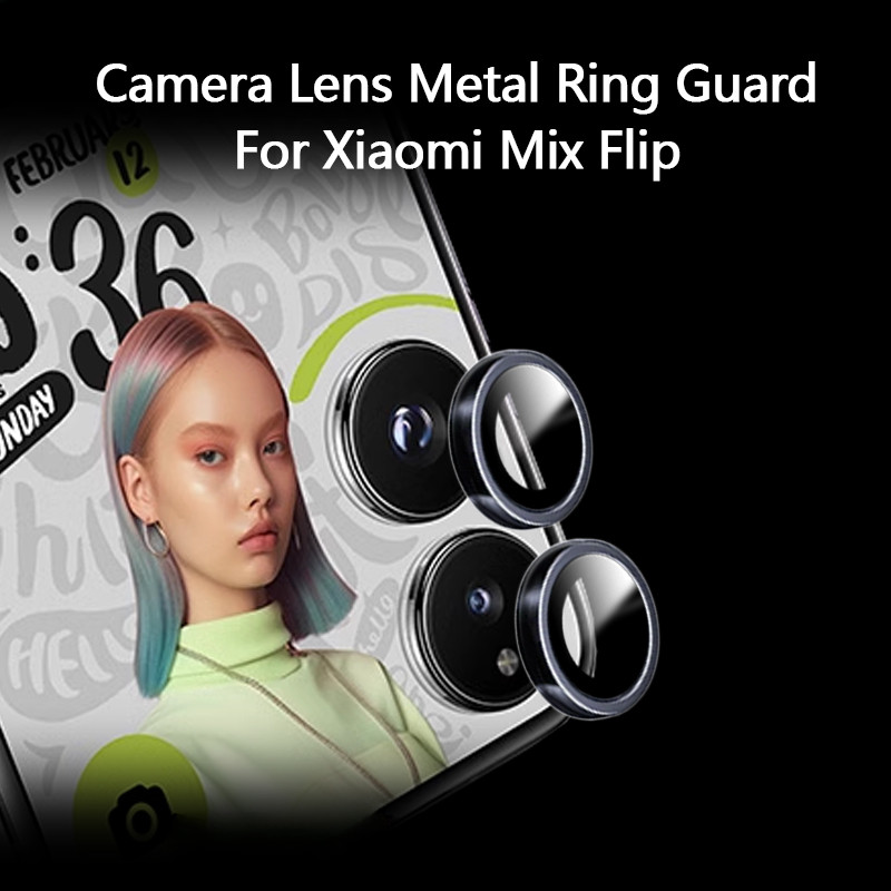 Xiaomi MixFlip 9D คลุมทั้งหมดโลหะอลูมิเนียมเลนส์กล้องฟิล์มกระจกนิรภัยสําหรับ Xiaomi Mix Flip Anti-Fingerprints ระเบิดโทรศัพท์ฝาหลังเลนส์กันชนป้องกัน