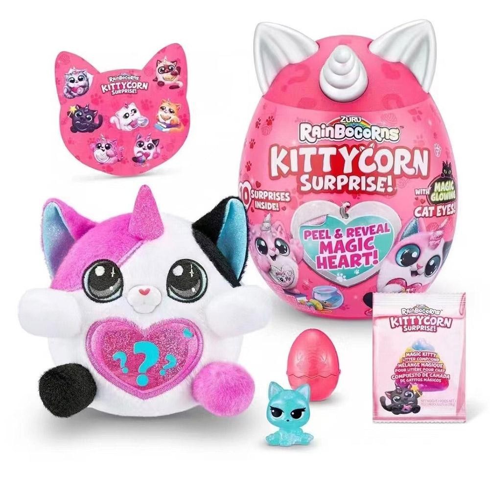 ตุ๊กตาเซอร์ไพรส์ใหม่ ZURU Series Rainbocorns Kittycorn Surprise Series 1 Magic Egg ตุ๊กตาตุ๊กตาของขวัญวันหยุดสําหรับเด็กผู้หญิง