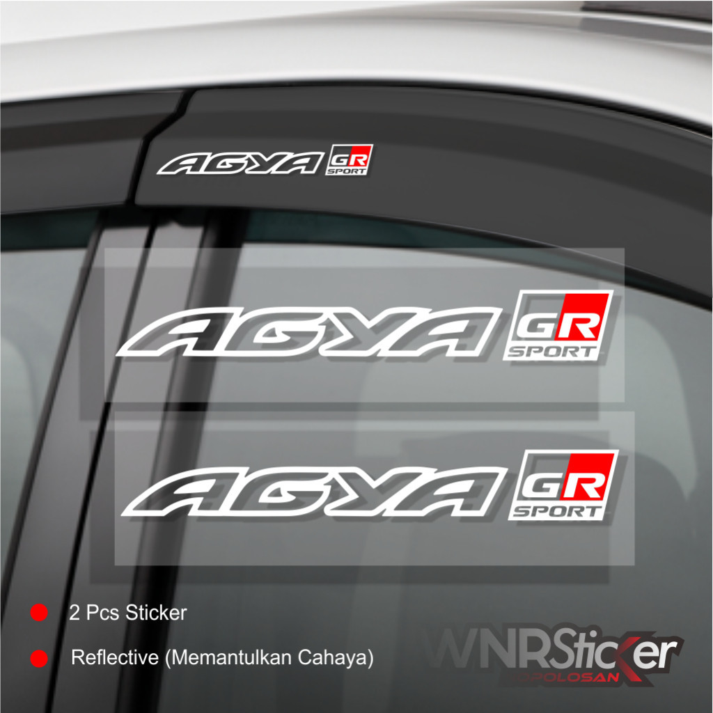 Agya gr sport สติ๊กเกอร์วาริชั่นรางน้ําสปอร์ต 1 ชุด มี 2 สติ๊กเกอร์
