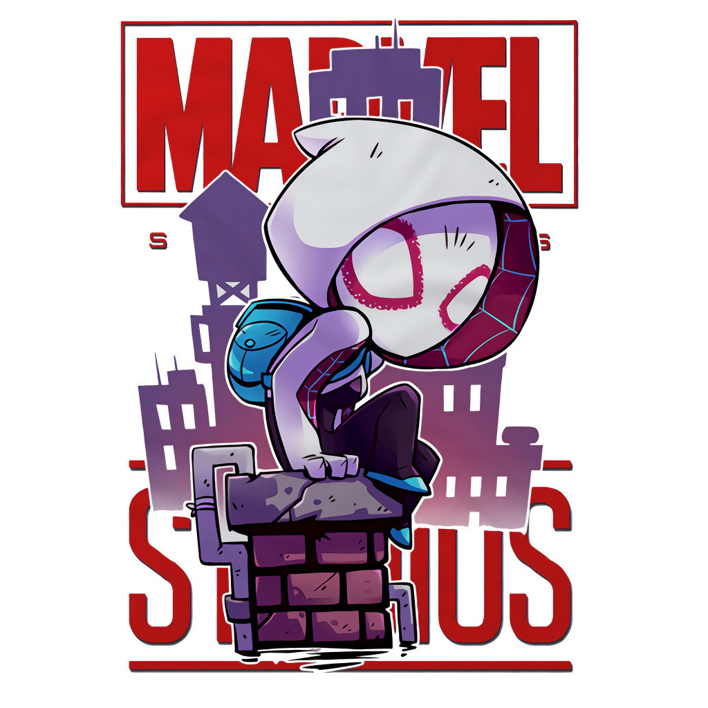 Marvel SpiderGwen ลายการ์ตูนล้างความละเอียดสูงแบบกําหนดเองสําหรับการพิมพ์การถ่ายเทความร้อนและปั๊มร้อน