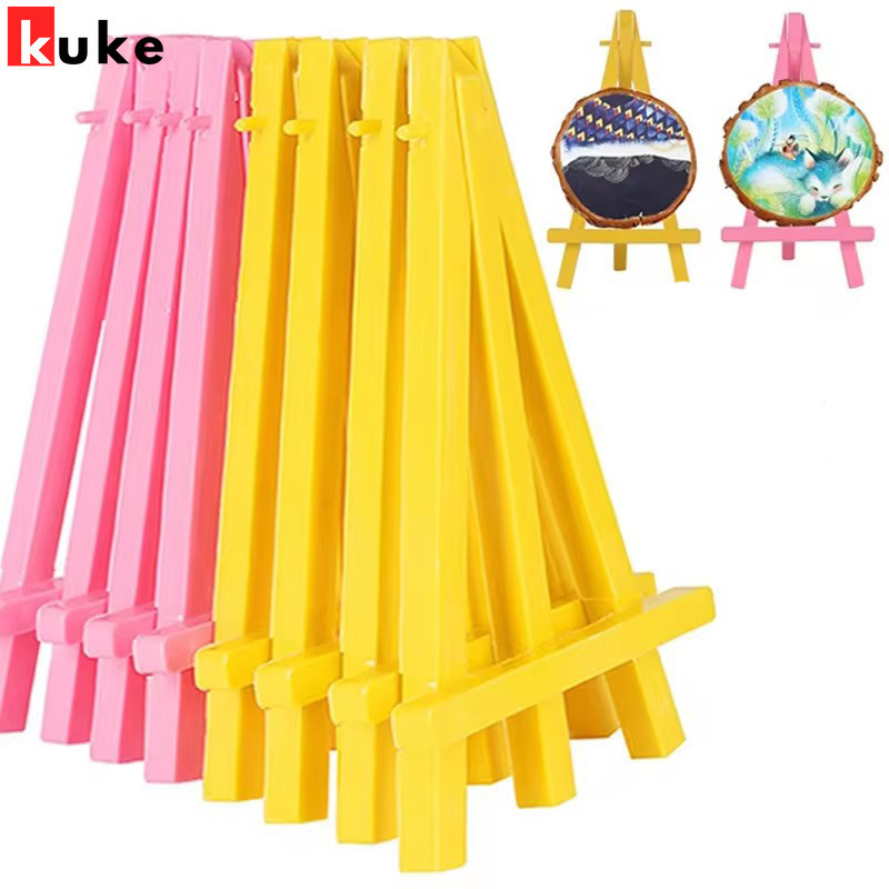 ขาตั้งจอแสดงผลพลาสติกขนาดเล็กที่มีสีสัน-มัลติฟังก์ชั่พับวาดขาตั้งกล้อง-งานฝีมือตกแต่งโต๊ะ ทําเอง -อุปกรณ์ศิลปิน-ร่างภาพผู้ถือ-นักเรียนวาด