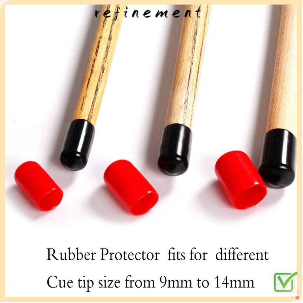 Refinement ปลอกยางสวมหัวไม้คิว กันลื่น สีดํา แบบเปลี่ยน สําหรับเล่นสนุ๊กเกอร์ บิลเลียด 10 ชิ้น