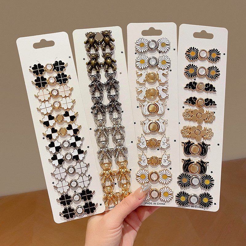 ชุด4ของปรับขนาดกางเกงยีนส์เอวหัวเข็มขัดหัวเข็มขัดแฟชั่นสําหรับอุปกรณ์เสริมกระโปรง - รูปที่ 6