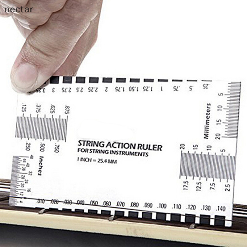 Tar สายเหล็ก Action Gauge ไม้บรรทัดท่องเที่ยว Setup วัด Luthier สําหรับกีตาร์เบส N