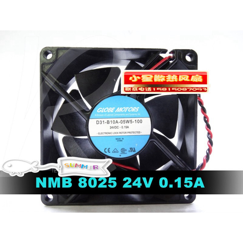 Mebea NMB D31-B10A-05W5-100 8025 8CM 24V 0.15 2-Line พัดลมอินเวอร์เตอร์