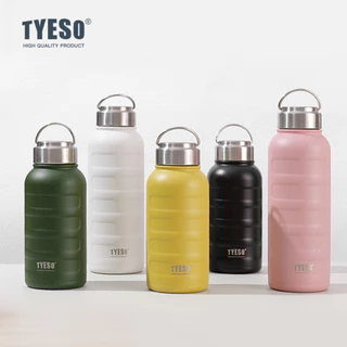 ขวดน้ำสแตนเลสเก็บอุณหภูมิ TYESO 750ml/1000ml รุ่นมีหูหิ้ว ทรง Sport เก็บอุณหภูมิได้ทังร้อนและเย็น นํ้าหนักเบา