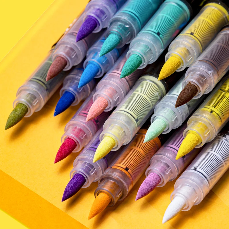 72สีอะคริลิคปากกามาร์กเกอร์สําหรับภาพวาดหิน,แปรงเคล็ดลับสีเครื่องหมาย,อุปกรณ์ศิลปะผ้าเครื่องหมายสีกันน้ํา GN8101 - รูปที่ 3