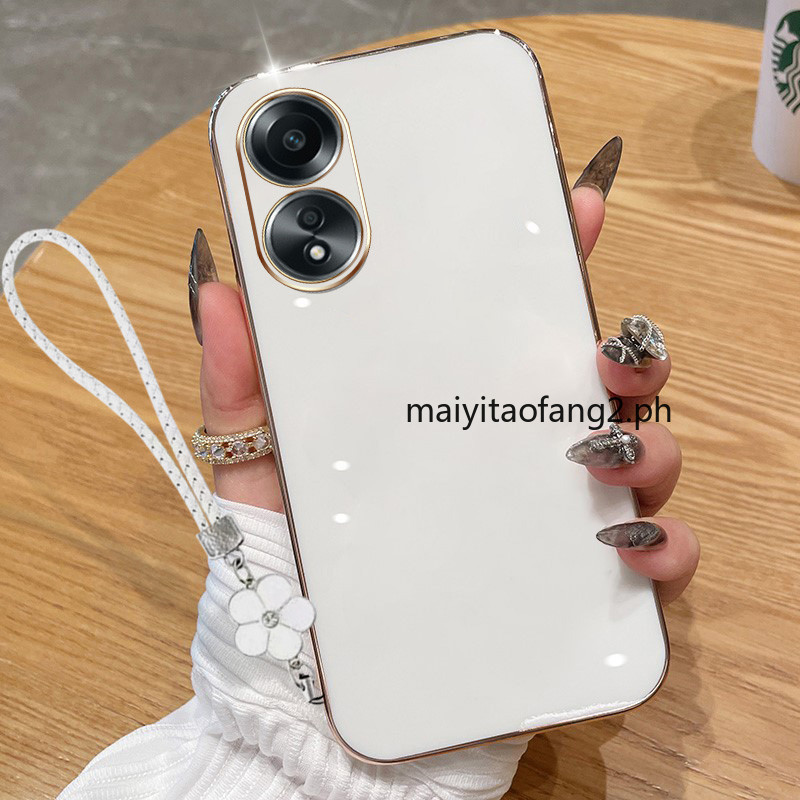 ปลอกสําหรับoppo A60 4G A1 A2 A79 A98 F23 5Gเคสโทรศัพท์สไตล์เกาหลี 6Dซิลิโคนอ่อนนุ่มหรูหราElectroplat