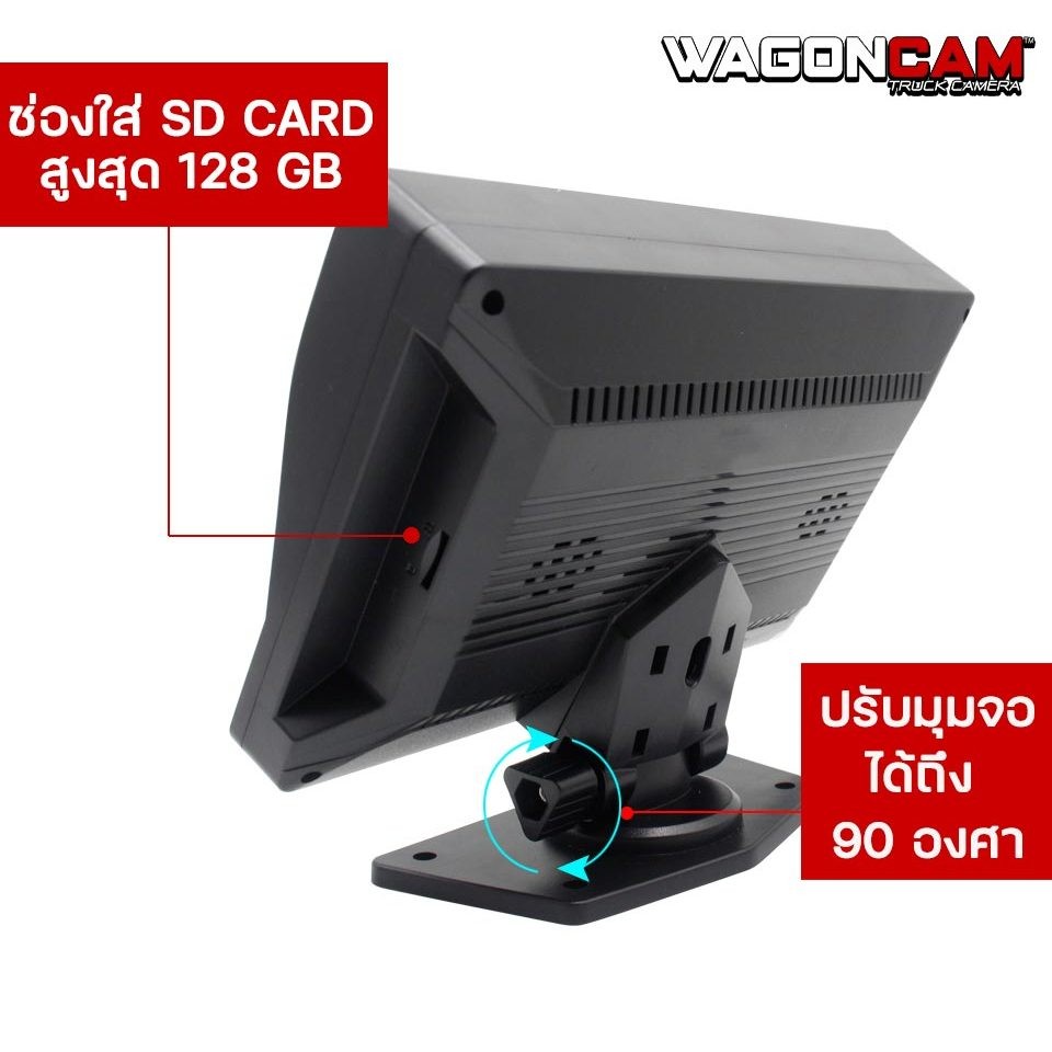 กล้องด้านหลัง NEW สุดคุ้ม 2567 WAGONCAM กล้องติดรถบรรทุก 24V ติดรถบัส ติดรถพ่วง แบบกันน้ำ รุ่น E72 ก