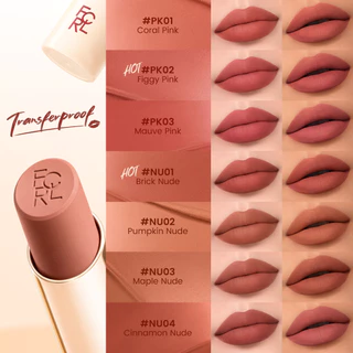 FOCALLURE #TransferproofHero Hypermatte ลิปสติกกันน้ําติดทนนาน 16H เม็ดสีสูงครีม Smooth Lightweight Moisture Non-crack