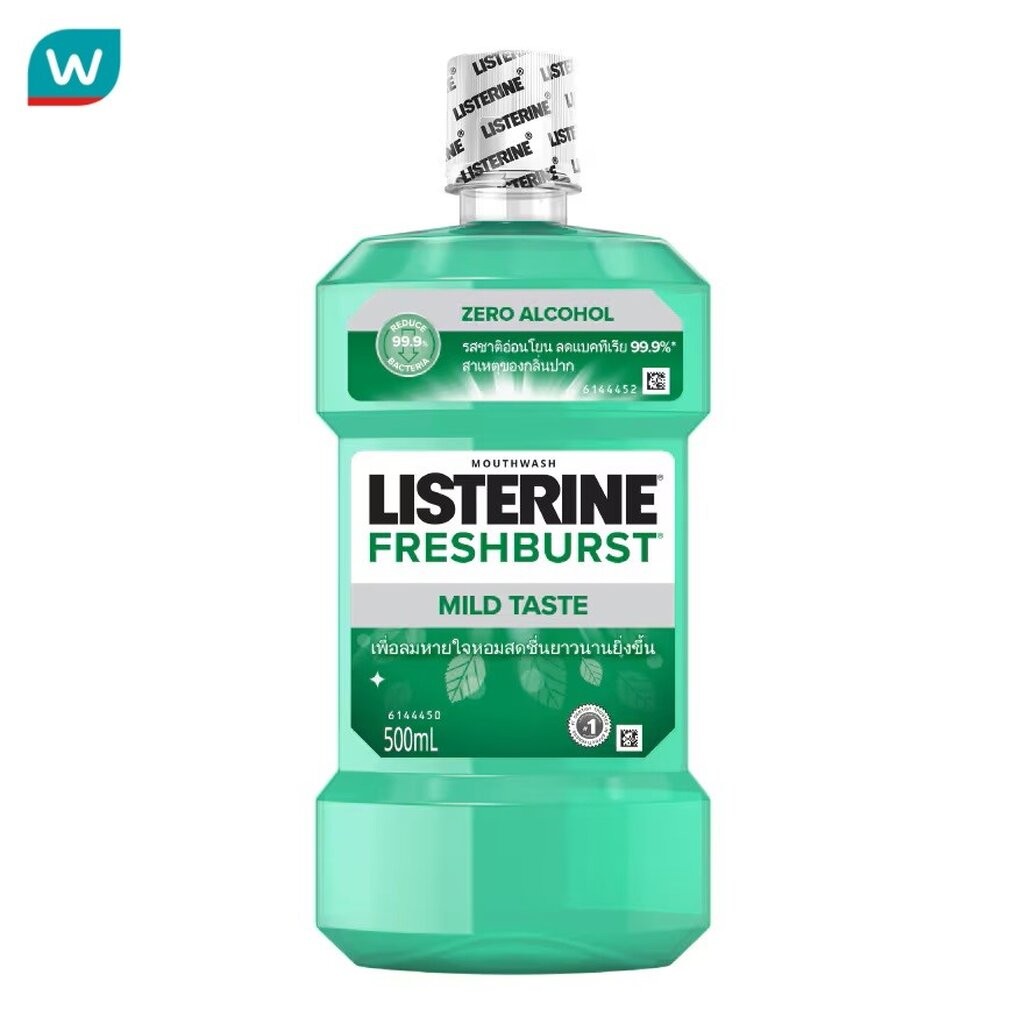 Listerine ลิสเตอรีน น้ำยาบ้วนปาก เฟรชเบิร์ส ซีโร่ แอลกอฮอล์ 500 มล.