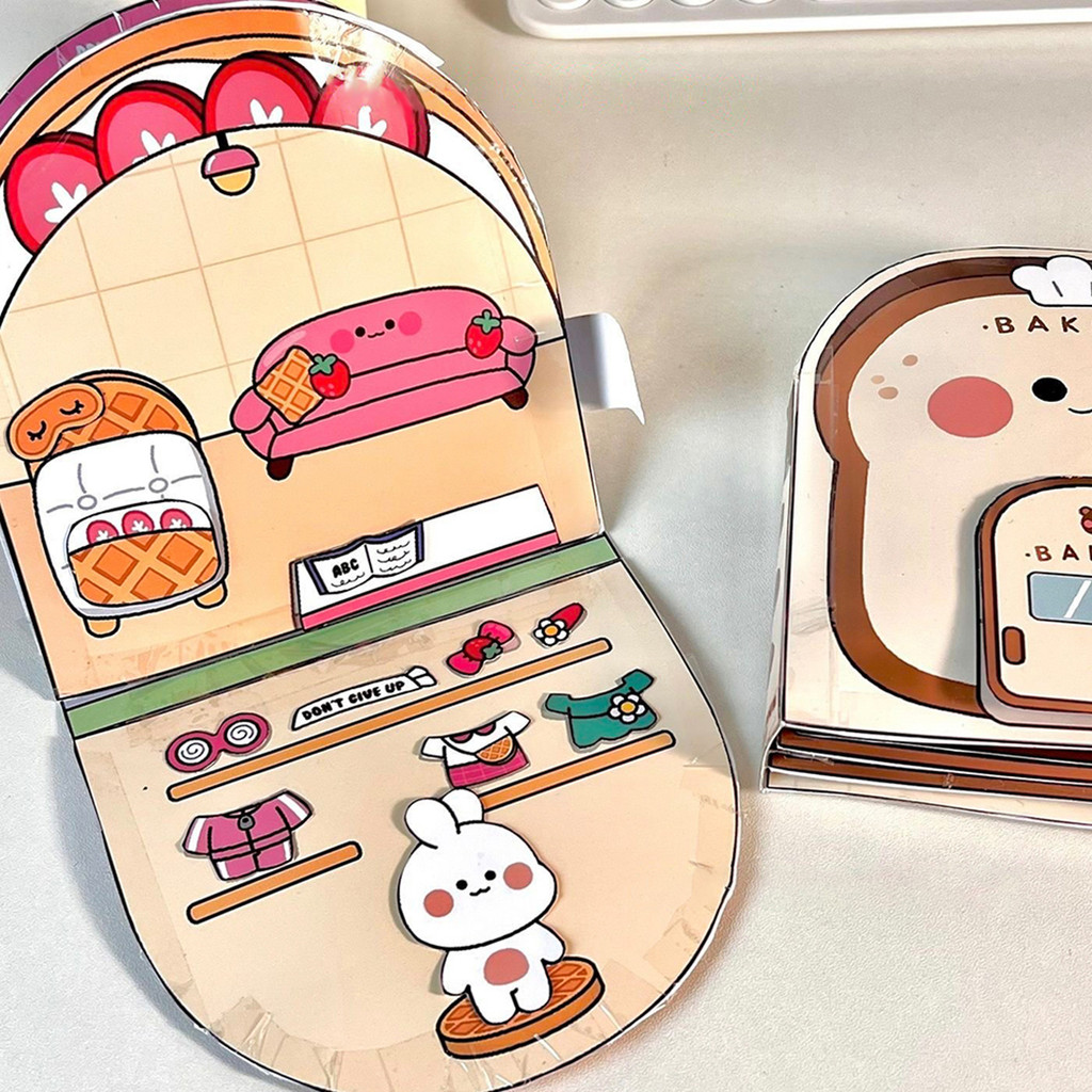 ใหม่หนูแฮมสเตอร์นมเงียบหนังสือสติกเกอร์แบบใช้ซ้ําได้หนังสือ ทําเอง ทําด้วยมือการศึกษาการบีบอัดสําหรับเด็กของเล่น