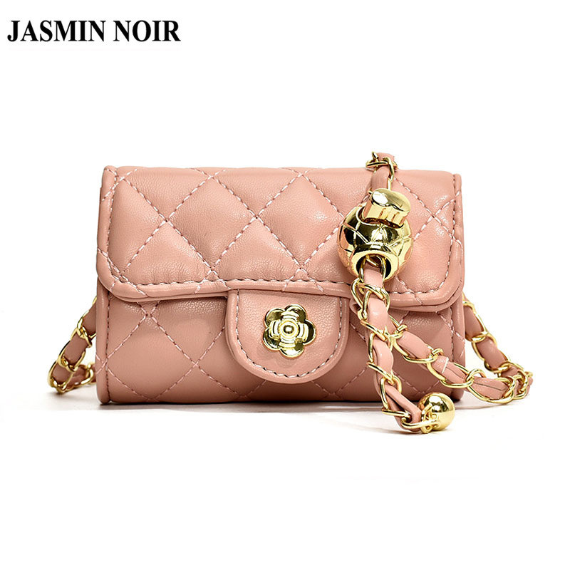 Jasmin NOIR PU หนังลายสก๊อต Quilted ผู้หญิงs กระเป๋าสะพายใหม่ Mini Xiaoxiangfeng เด็ก Golden Ball ลิปสติกล็อค Flap Crossbody กระเป๋า