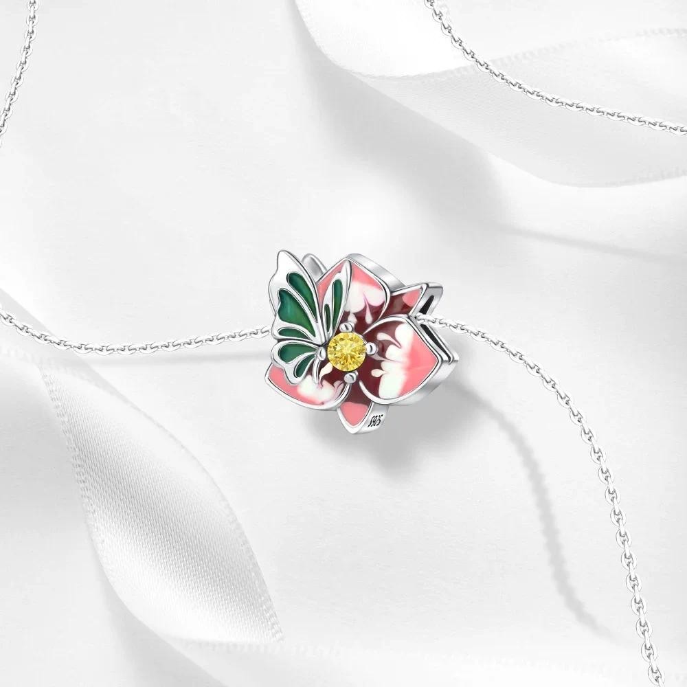 S925 เงินสเตอร์ลิงZirconหัวใจคลิปCharmsดอกไม้Clover Charmเงินสเตอร์ลิงเต่าทะเลลูกปัดFit  CharmsลูกปัดDIYสร้อยข้อมือเดิมเครื่องประดับ ราคา ถูกที่สุด ดีลบีเคเค แกลเลอรีภาพที่ 3