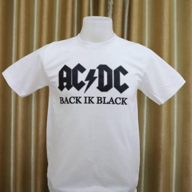 (จัดส่งตลอด 24 ชั่วโมง)Woo Rig เสื้อลาย AC DC มีไซส์ แขนสั้น เสื้อยืดคอกลม สไตล์เกาหลีแฟชั่น เสื้อยืดคู่ 159 HY