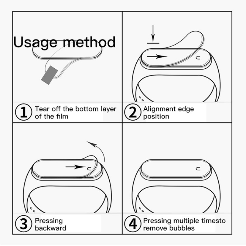1pcs HD Clear Hydrogel ฟิล์มสําหรับ Xiaomi Mi Band 9 8 Soft TPU Full Coverage Screen Protector สําหรับ Miband 7/6/5/4/3 NFC Smartwatch อุปกรณ์เสริม ราคา ถูกที่สุด ดีลบีเคเค แกลเลอรีภาพที่ 9