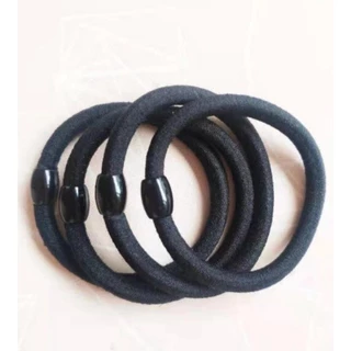 S0044 [ถูกสุด ราคาส่ง] ยางรัดผม มาตรฐาน สีดำ ความยืดหยุ่นสูง ยางมัดผม เกาหลี ญี่ปุ่น