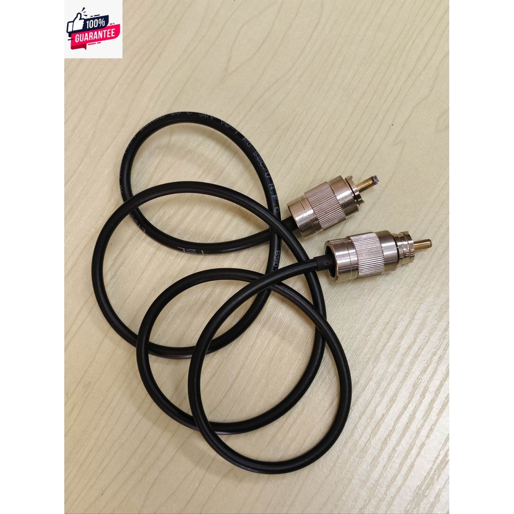 สายRG58/TSLสายสัญญาณพร้อมขั้วPL259 +PL259