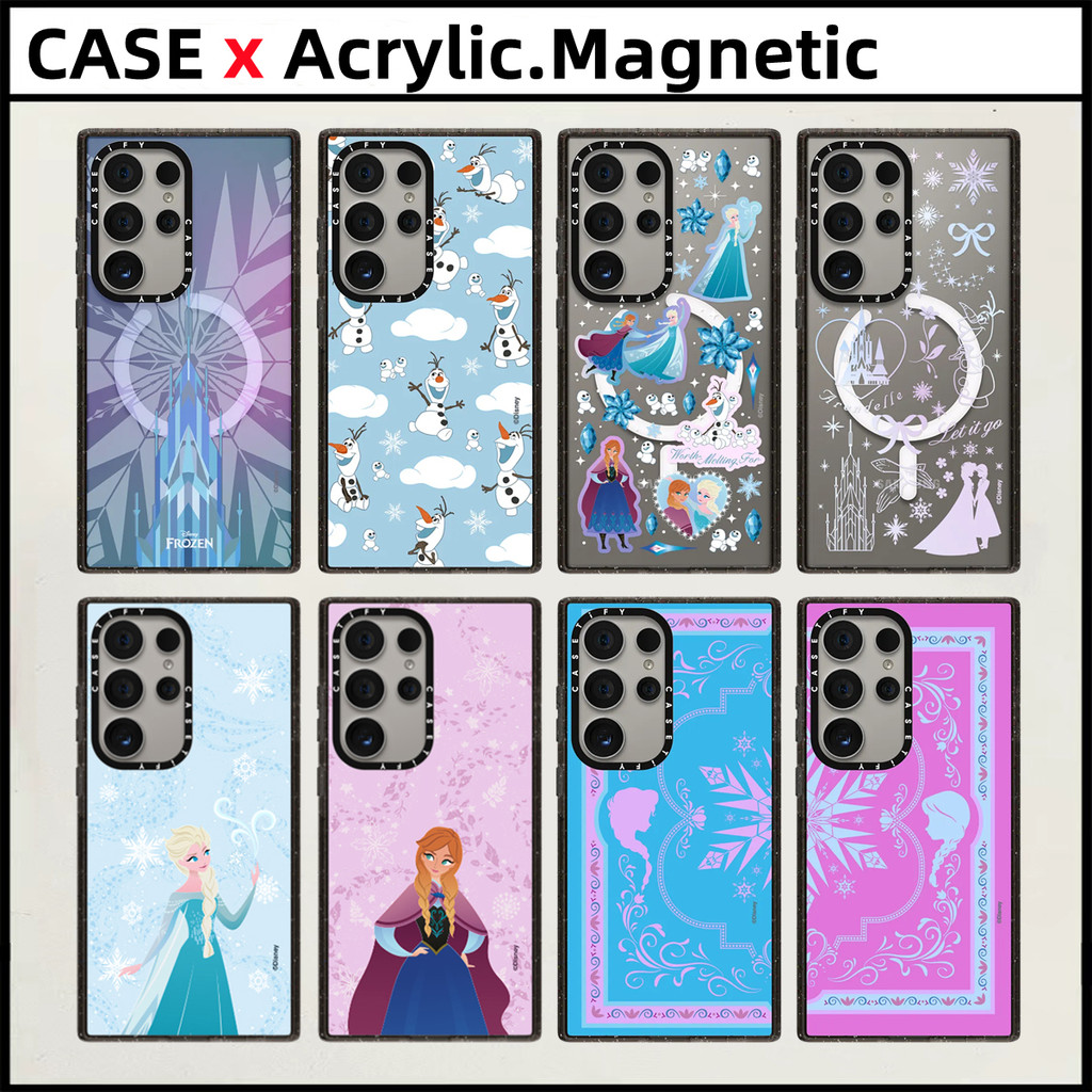 เคสโทรศัพท์ Samsung Galaxy S24 Ultra Plus S22 S23 Ultra CASETiFY Frozen Anna Aisha Princess เอฟเฟกต์ดูดแม่เหล็ก เคสอะคริลิค กันกระแทก ฝาครอบป้องกัน